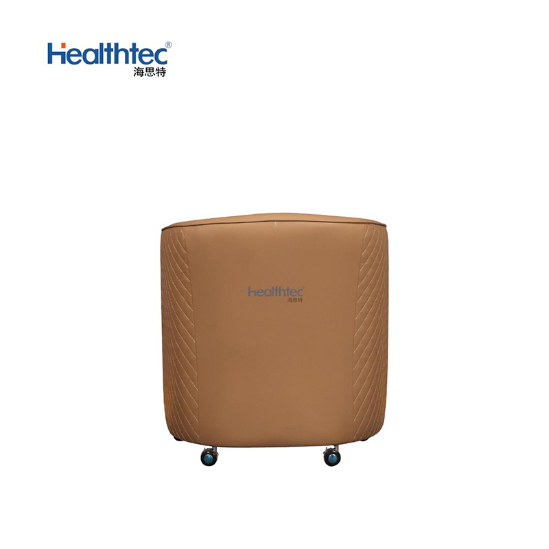 Brown Upholstered Armrest Salon Guest Chair _ HT025-4