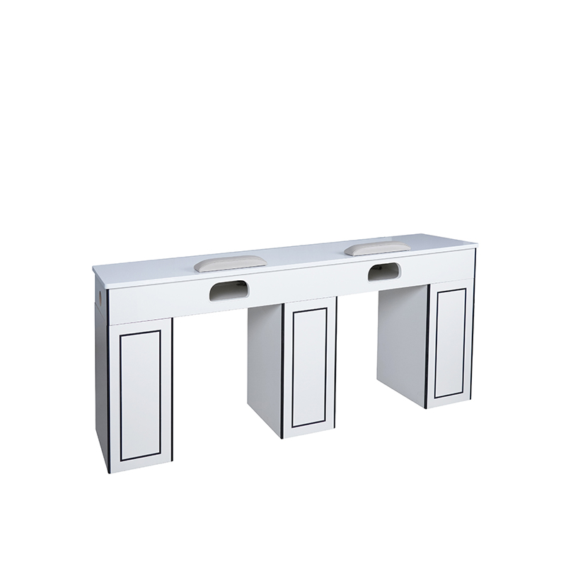 Double Seat Nail Table with Dust Collector _ MT-08-2