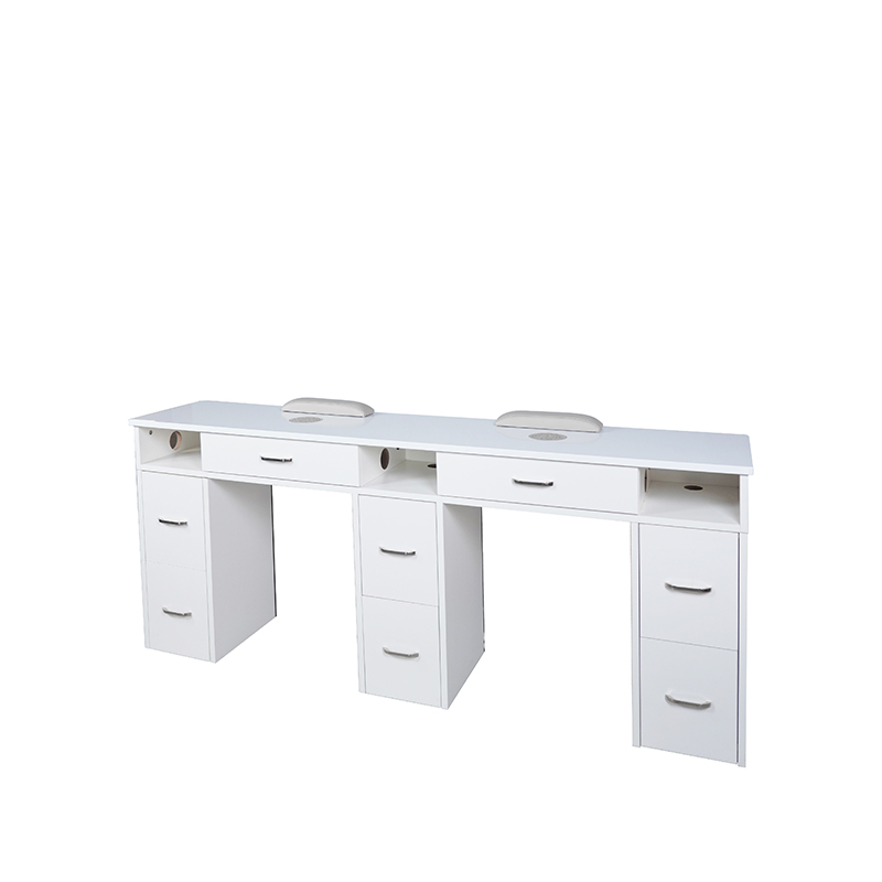 Double Seat Nail Table with Dust Collector _ MT-08-3