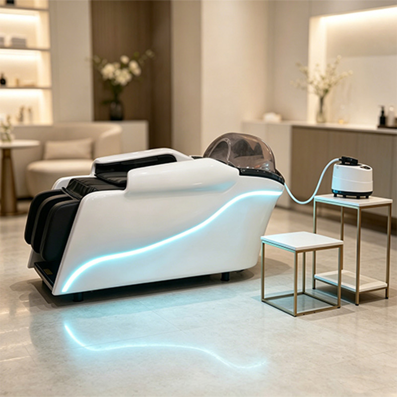 Enclosed Massage Shampoo Bed, LED Ambient _ X1031-5