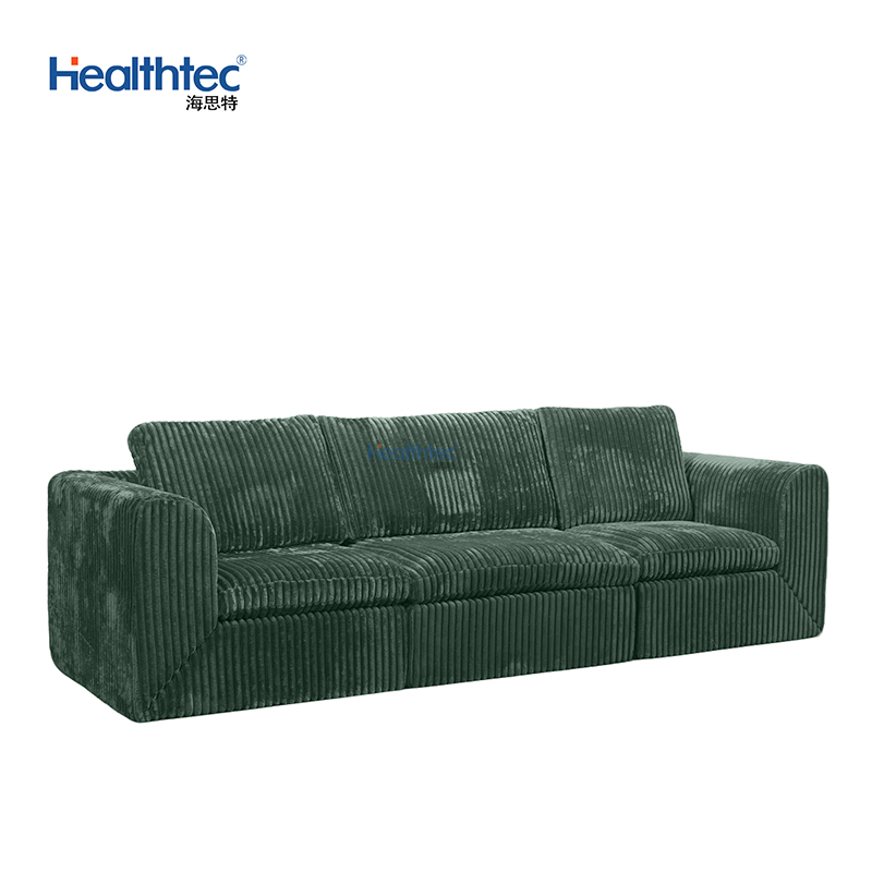 L-Shaped Corduroy Modular Compressed Sofa _ SS0192-2