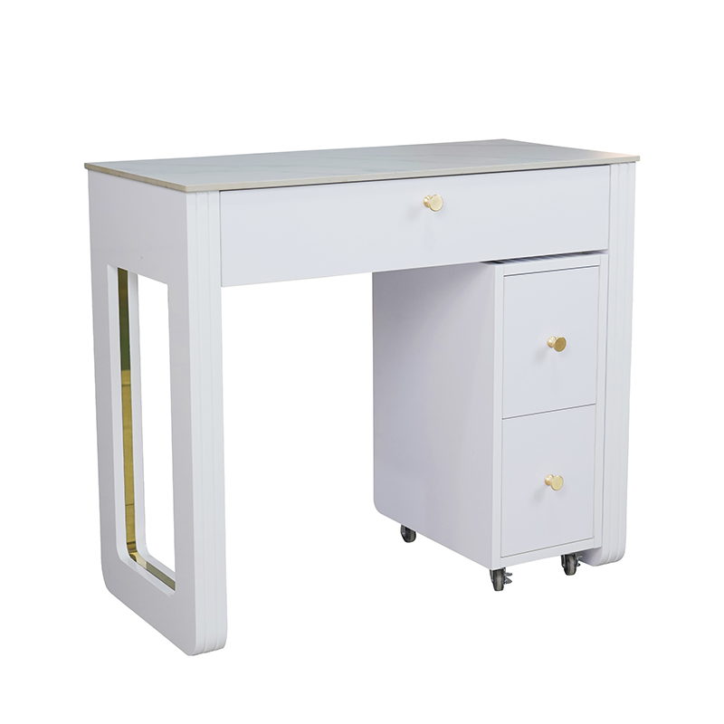 Modern Single Nail Table with Dust Collector | MT-58