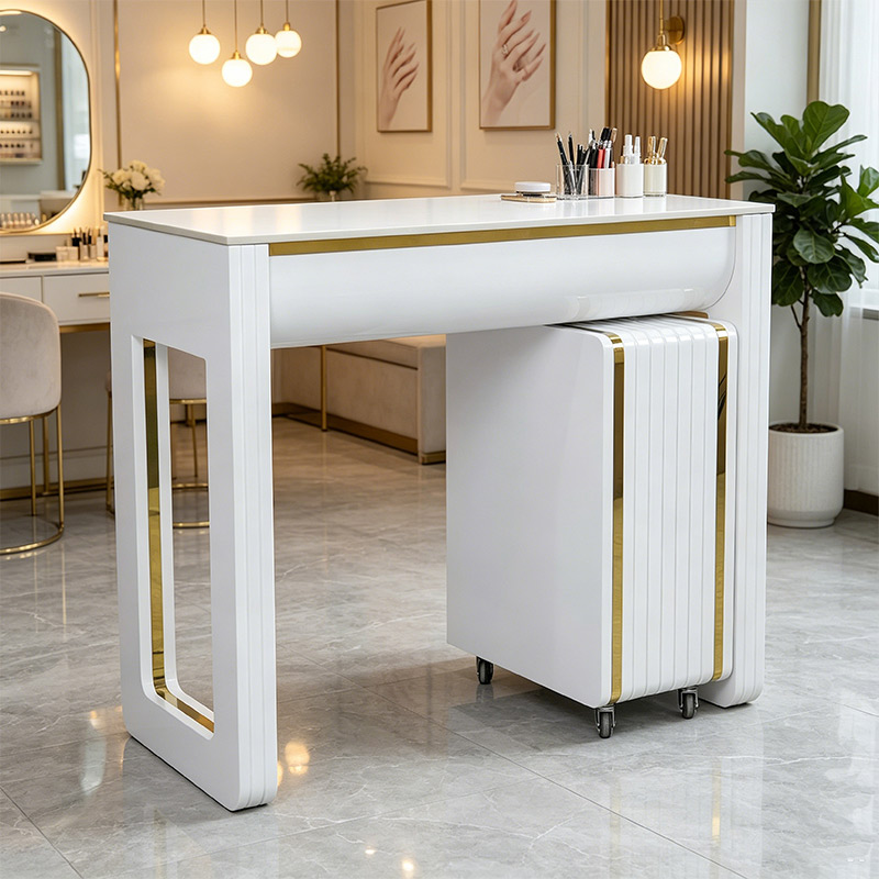 Modern Single Nail Table with Dust Collector _ MT-58-5