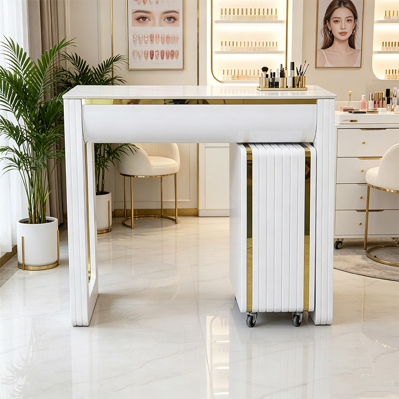 Modern Single Nail Table with Dust Collector _ MT-58-6