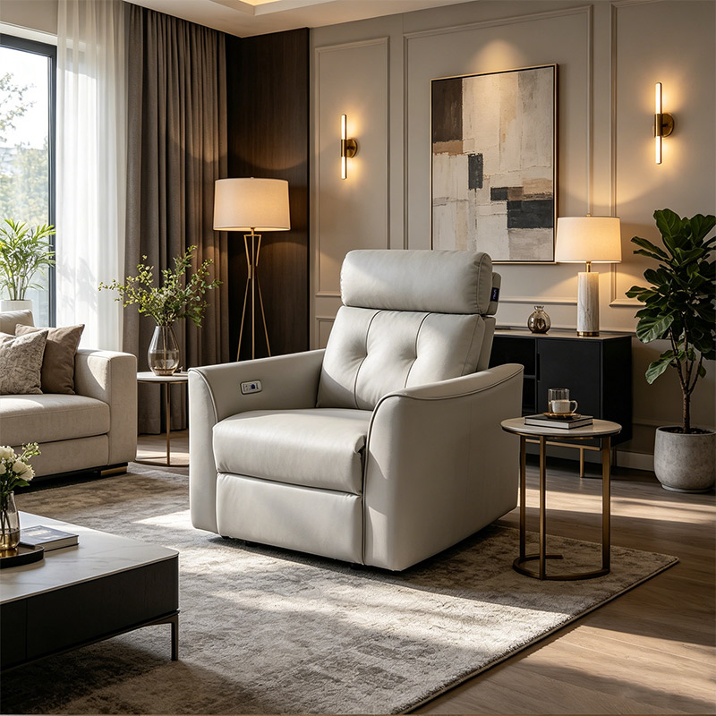 Power Reclining Functional Leather Sofa _ Model S0271-6