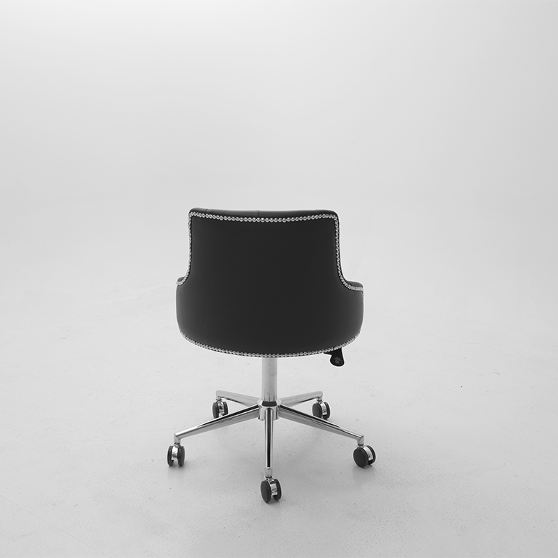 Premium Black Leather Adjustable Salon Stool _ HT049-10