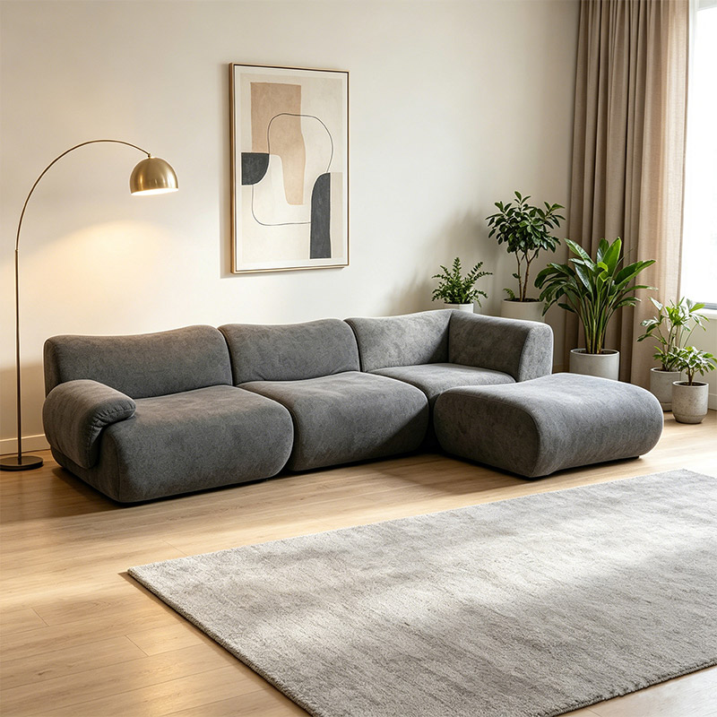 Sculptural Modular Compressed Sofa Model S0061-1