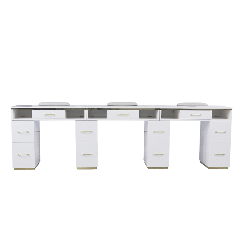 Triple Seat Nail Table for Busy Salons _ MT-37-2